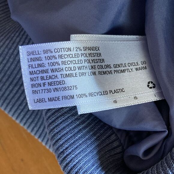 Universal Thread Blue Quilted Chore Zip Hoodless Cotton Blend Jacket Size M - Picture 4 of 8